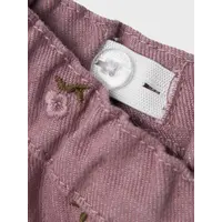 Name It NBFROSE LOOS R TWI PANT 1717 - YF T Elderberry - Embroidery