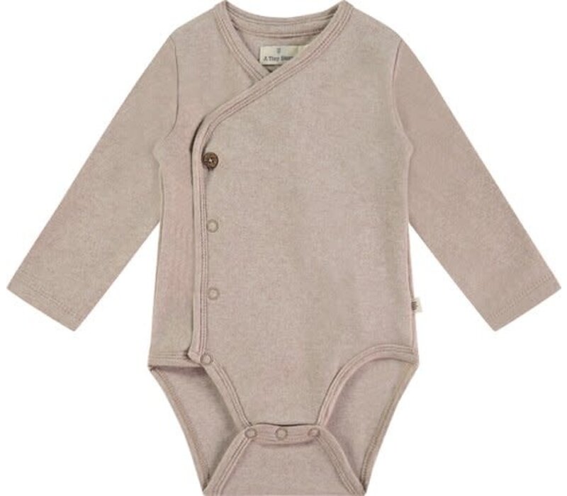 A TINY STORY NOOS baby romper long sleeve outmeal melange