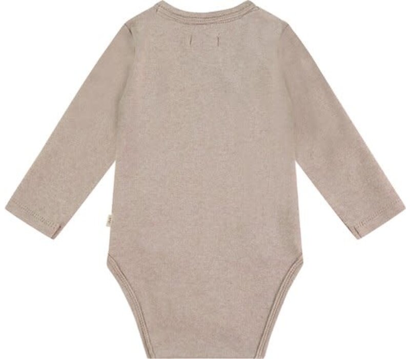 A TINY STORY NOOS baby romper long sleeve outmeal melange