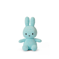 Nijntje - Miffy Sitting Corduroy Eco Turquoise -23 cm