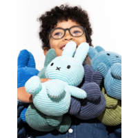 Nijntje - Miffy Sitting Corduroy Eco Turquoise -23 cm