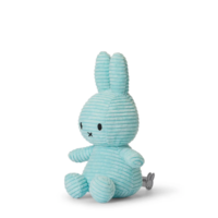 Nijntje - Miffy Sitting Corduroy Eco Turquoise -23 cm