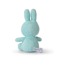 Nijntje - Miffy Sitting Corduroy Eco Turquoise -23 cm