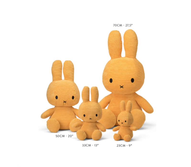 Nijntje - Miffy Sitting Corduroy Eco Turquoise -23 cm