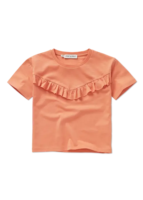 Sproet & Sprout Sproet & Sprout T-shirt girls ruffle  Blush