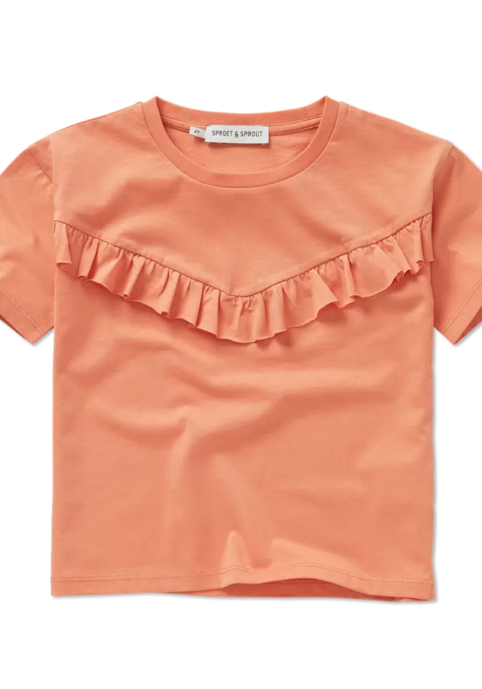 Sproet & Sprout T-shirt girls ruffle  Blush