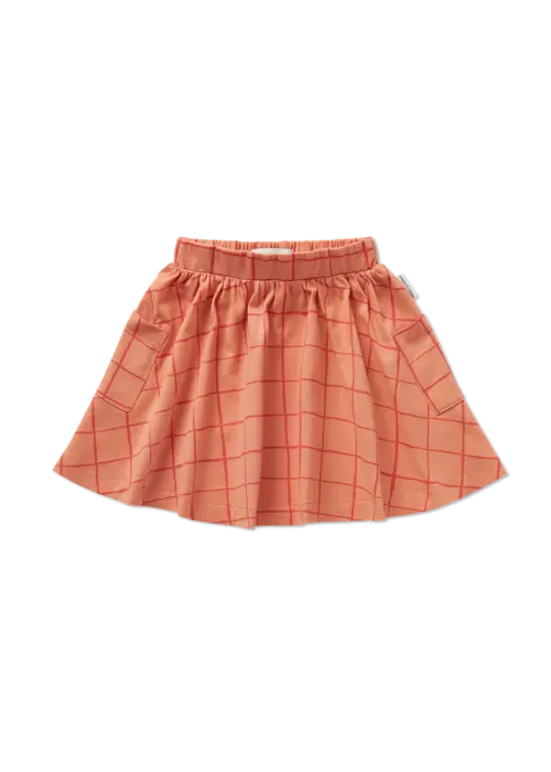 Sproet & Sprout Sproet & Sprout Skirt pockets check print  Blush