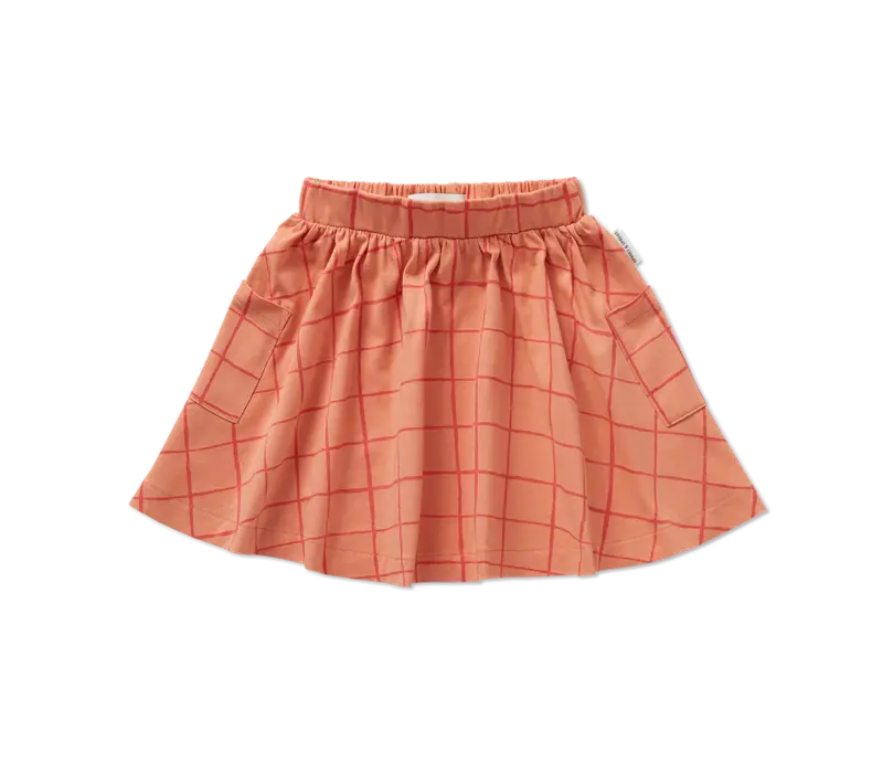 Sproet & Sprout Skirt pockets check print  Blush