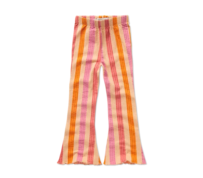 Sproet & Sprout Flare legging stripes  Nectarine