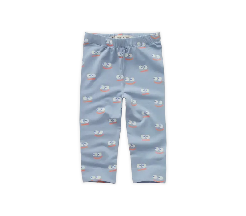 Sproet & Sprout Legging smiley print  Misty blue