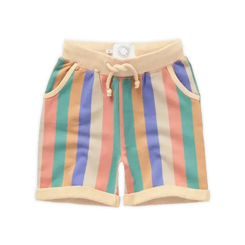 Sproet & Sprout Shorts multi colour stripes  Nectarine 