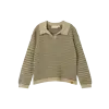 Lil' Atelier Lil 'Atelier Barker LS Knit Polo Moss Gray Lil' Atelier Lil 'Atelier Barker LS Knit Polo Moss Gray