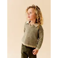 Lil 'Atelier Barker LS Knit Polo Moss Gray