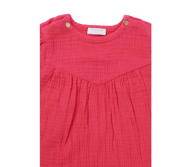 Noppies Girls Dress Meade short sleeve Raspberry