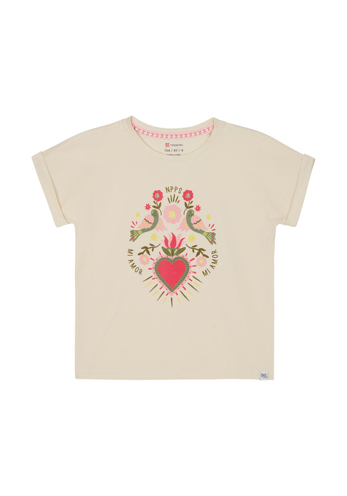 Noppies Girls Tee Naverre short sleeve Fog