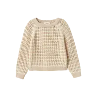 Lil'Atelier NMFBOA LS KNIT LIL Turtledove/GRAY MORN
