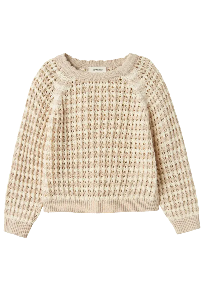 Lil'Atelier NMFBOA LS KNIT LIL Turtledove/GRAY MORN