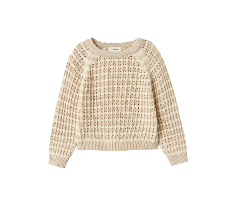 Lil'Atelier NMFBOA LS KNIT LIL Turtledove/GRAY MORN