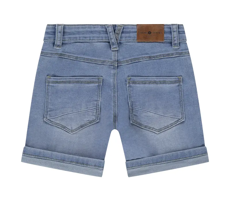 Stains and Stories boys denim short fresh blue denim