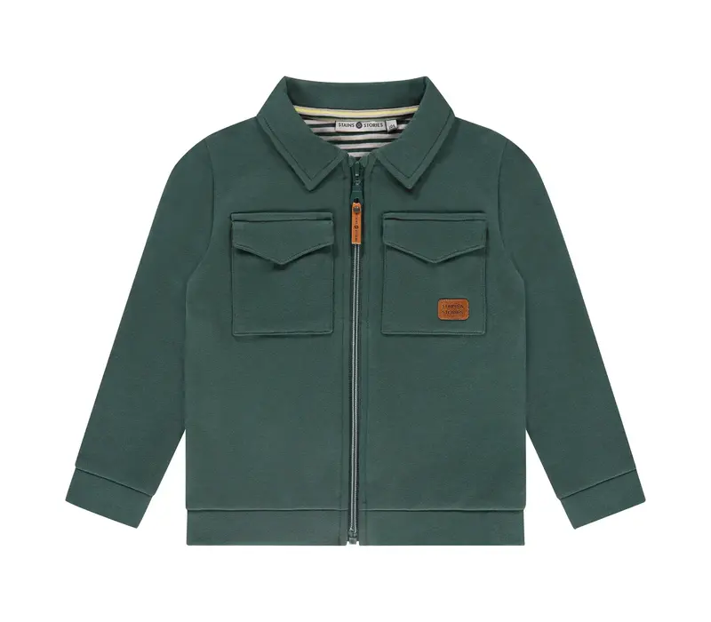 Stains and Stories boys sweat cardigan bottle
