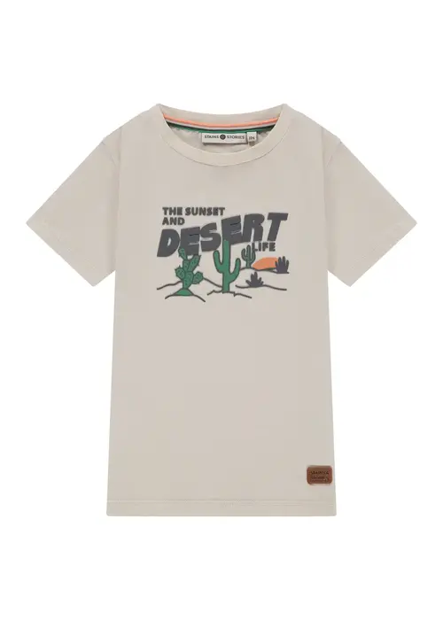 STAINS AND STORIES Stains and Stories boys t-shirt short sleeve bone 1