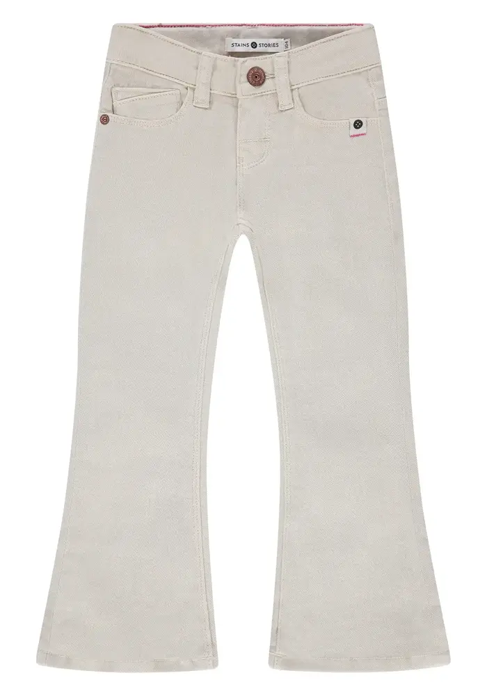 Stains and Stories girls flared denim ivory