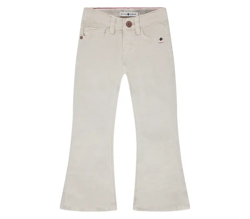 Stains and Stories girls flared denim ivory