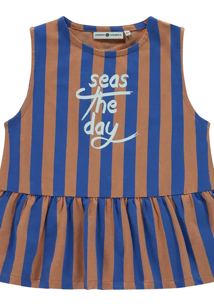 Stains and Stories girls t-shirt sleeveless dusty orange
