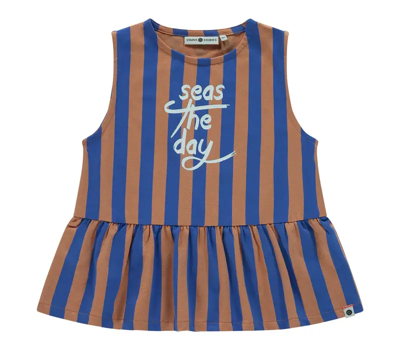 Stains and Stories girls t-shirt sleeveless dusty orange