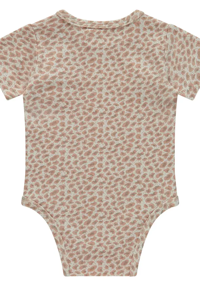 A Tiny Story baby romper shortsleeve dusty coral