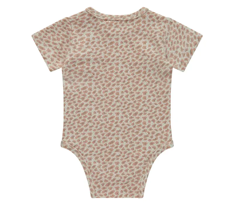 A Tiny Story baby romper shortsleeve dusty coral