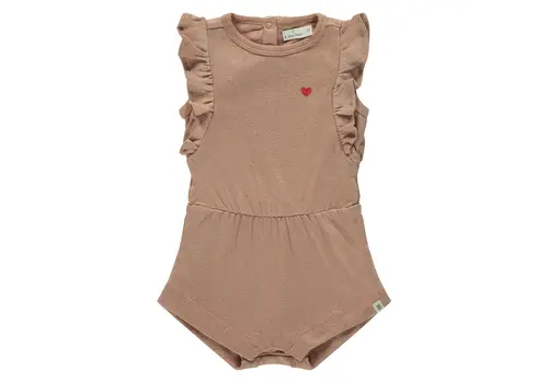 A TINY STORY A Tiny Story baby suit shortsleeve dusty coral