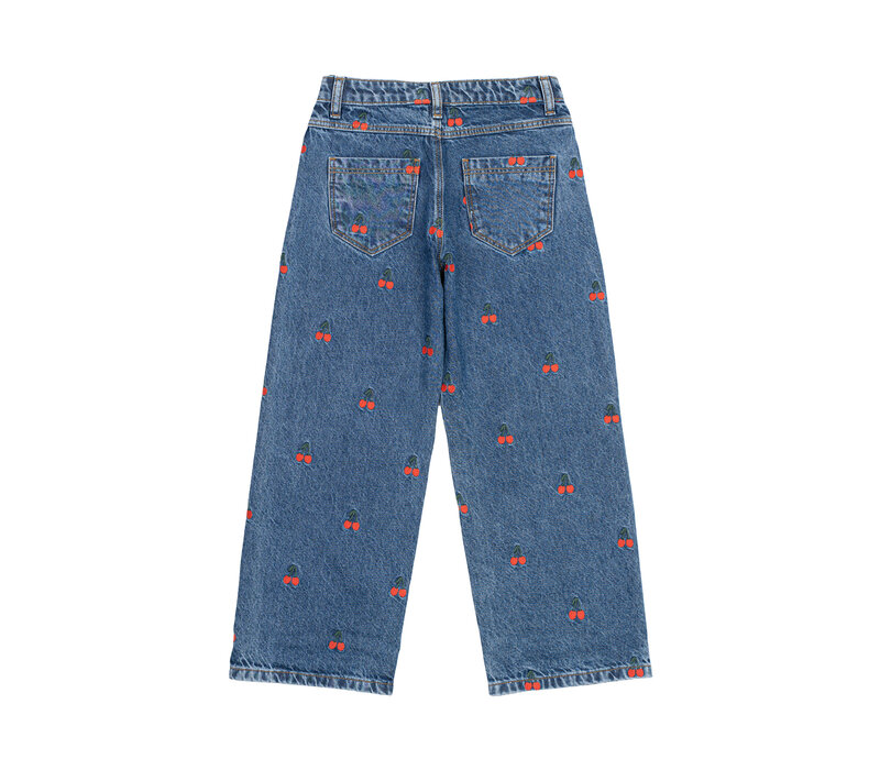 The New TNNatalia Wide Jeans Medium Blue Denim EMB