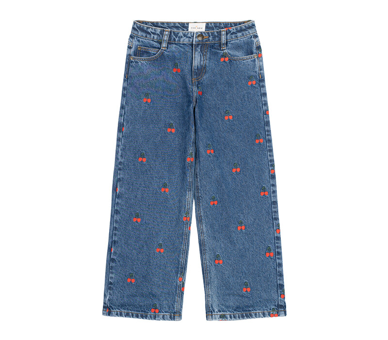 The New TNNatalia Wide Jeans Medium Blue Denim EMB