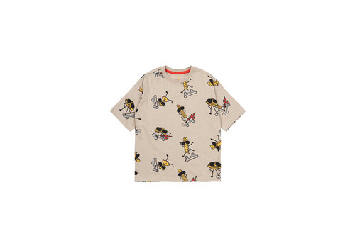 The New The New TNNarfalle OS S_S Tee Feather Gray AOP