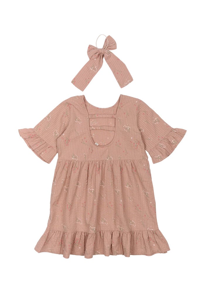 The New TNOlinam S_S Dress Adobe Rose AOP