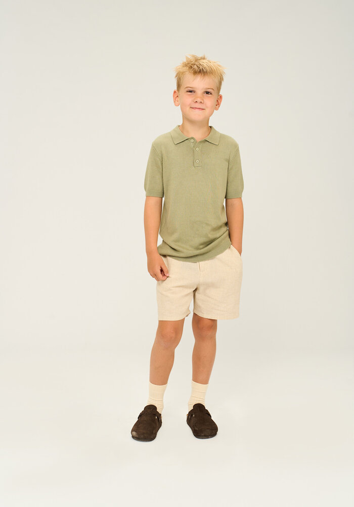 The New TNOrlando S_S Knit Polo Tea