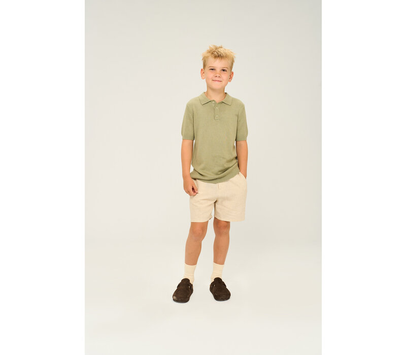 The New TNOrlando S_S Knit Polo Tea