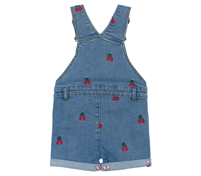 The New TNSTNayla Short Denim Dungarees Light Blue Denim EMB