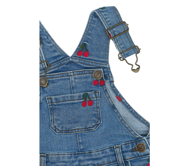 The New TNSTNayla Short Denim Dungarees Light Blue Denim EMB