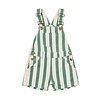The New The New TNSTNewman Short Dungarees Bottle Green Striped The New The New TNSTNewman Short Dungarees Bottle Green Striped