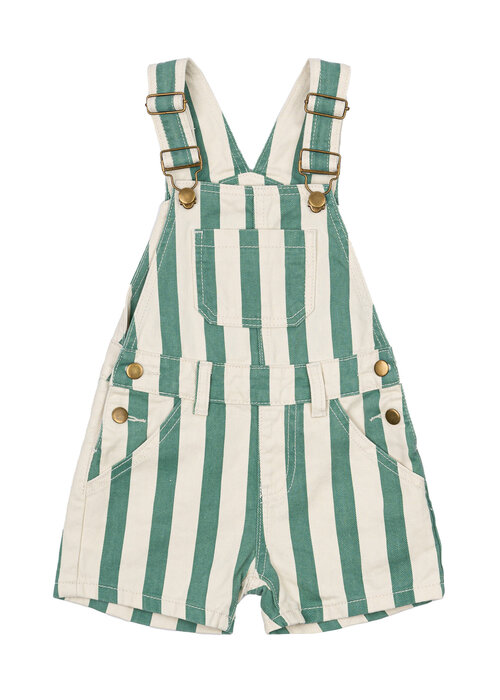 The New The New TNSTNewman Short Dungarees Bottle Green Striped