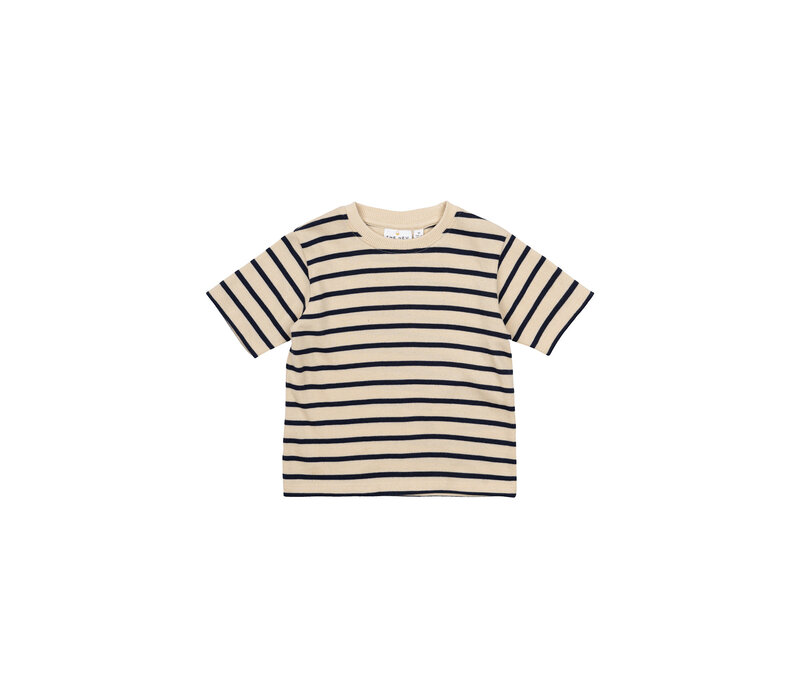 The New TNSTNat Uni OS S_S Tee Mood Indigo Striped