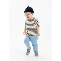 The New TNSTNat Uni OS S_S Tee Mood Indigo Striped
