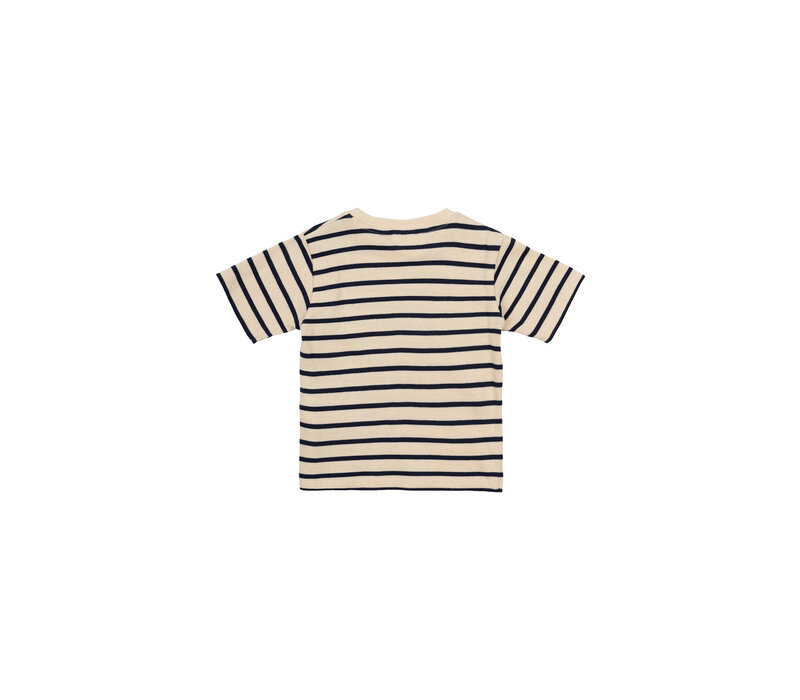 The New TNSTNat Uni OS S_S Tee Mood Indigo Striped