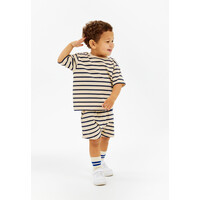 The New TNSTNat Uni OS S_S Tee Mood Indigo Striped
