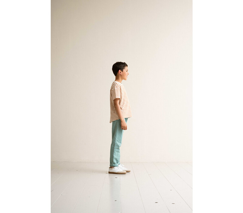 House of Jamie Oversized Pocket Tee Canyon Small Stripes