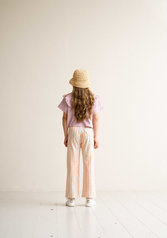 House of Jamie Relaxed Ruffled Tee Rose Lilac