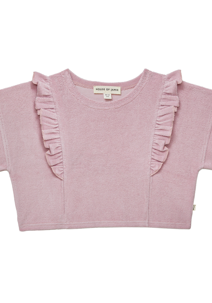 House of Jamie Relaxed Ruffled Tee Rose Lilac