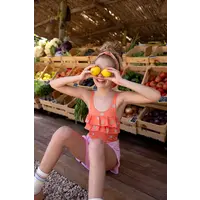 Sproet & Sprout Swimsuit chest ruffle daisies print  Blush